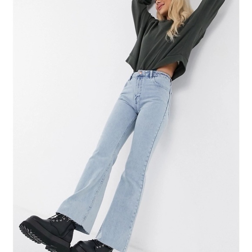 Inspired ‘86 Super Wide Flare Jean in Blue NWT